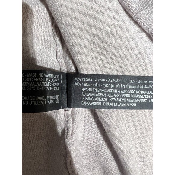 Zara Knit Womens Light Pink Open Front Cardigan Sweater Size Small - Picture 5 of 12